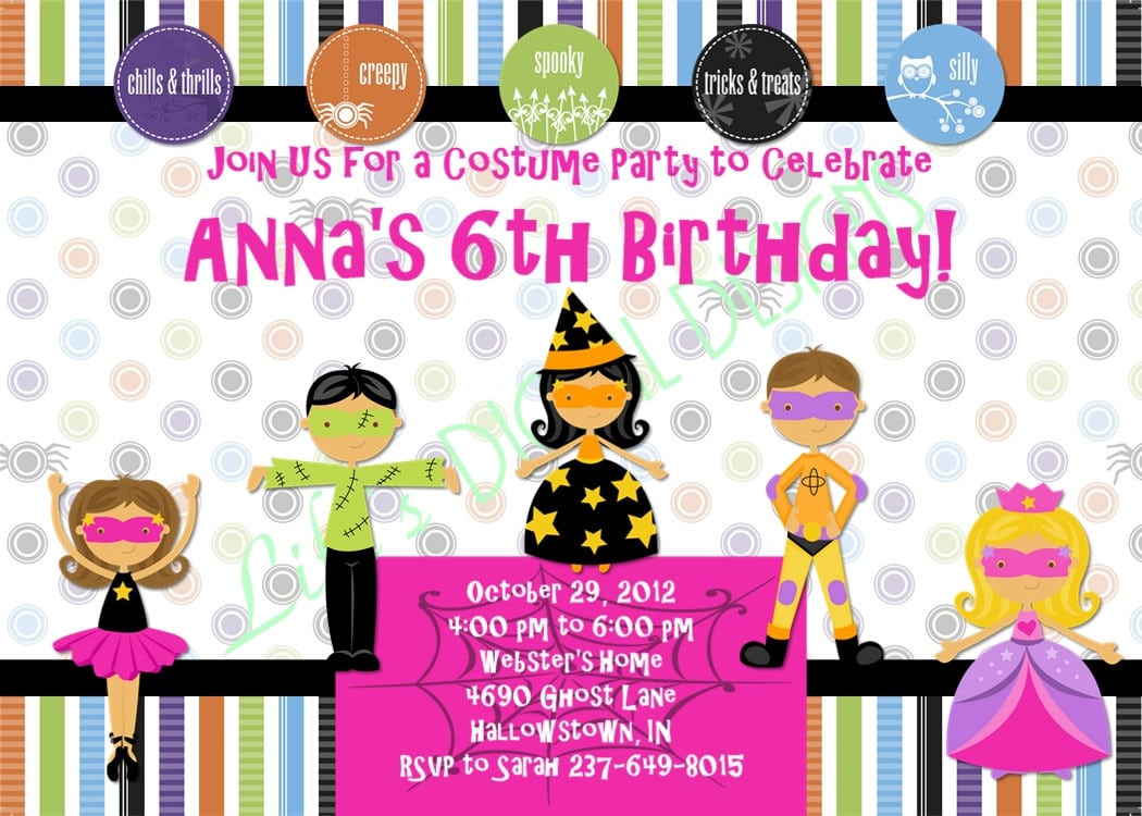 Costume Party Invitations â Fleeciness Info